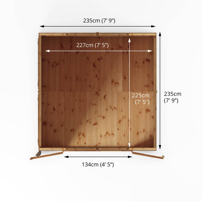 Mercia Premium Shiplap Dutch Barn Shed (8x8) (SI-001-004-0121 - EAN 5029442006161)