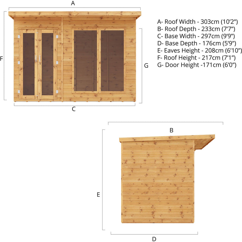 Mercia Maine Summerhouse (10x6) (SI-003-001-0081 - EAN 5029442002552)