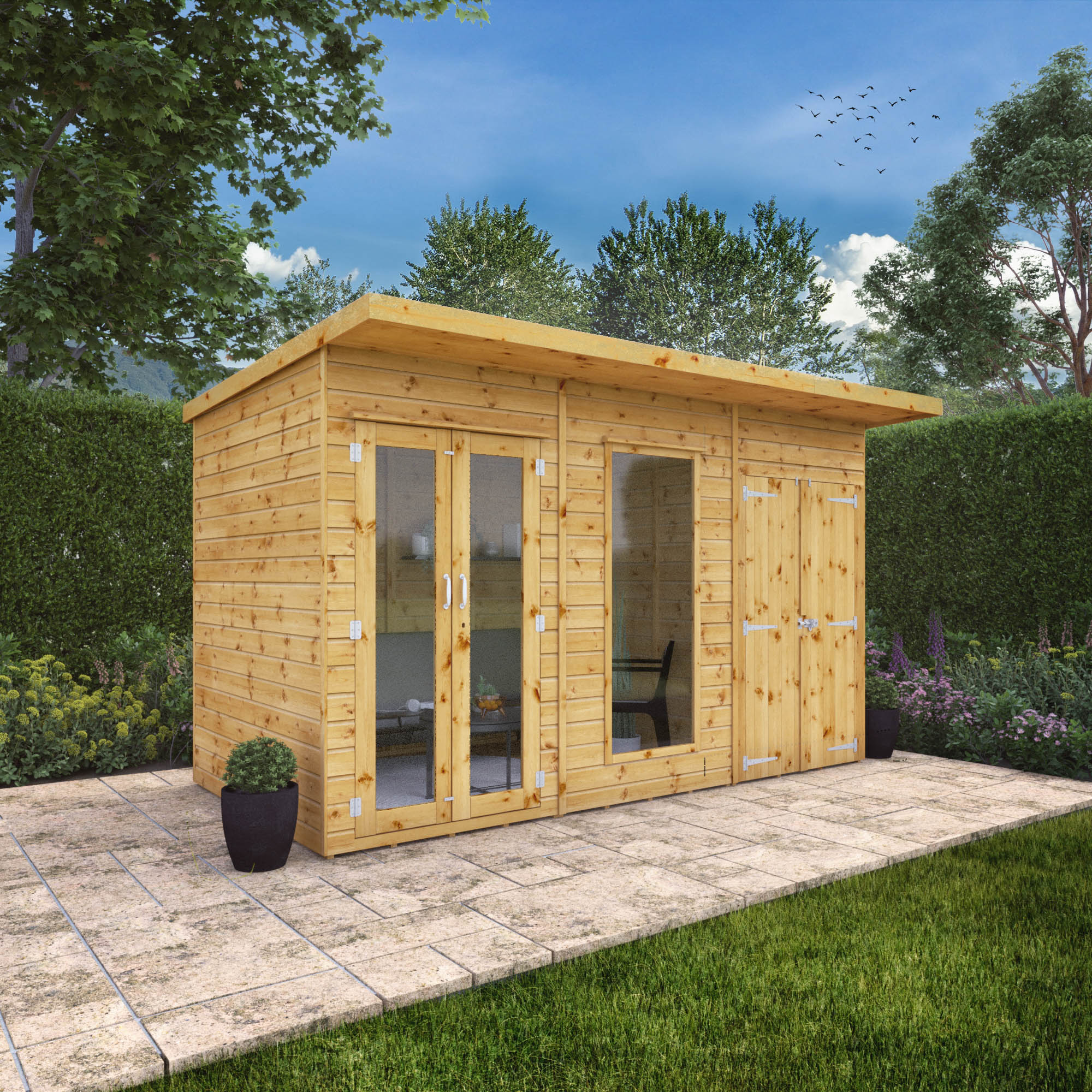 Mercia Maine Summerhouse with Side Shed (12x6) (SI-003-001-0087 - EAN 5029442008905)