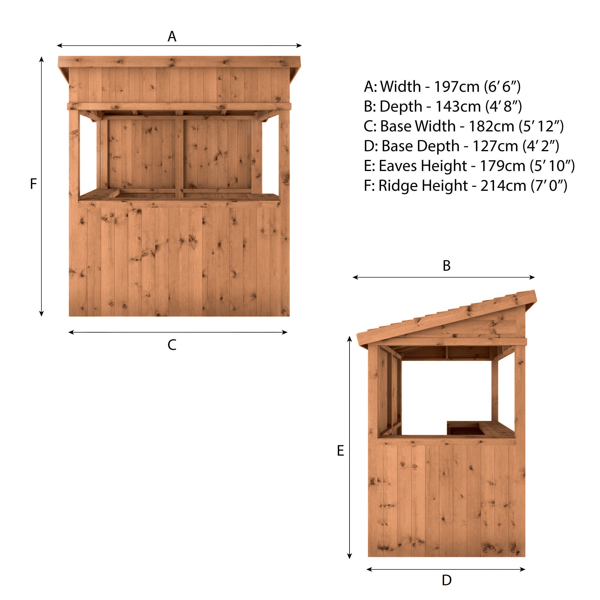 Mercia Pressure Treated Garden Bar (6x4) (SI-003-001-0092 - EAN 5029442007168)