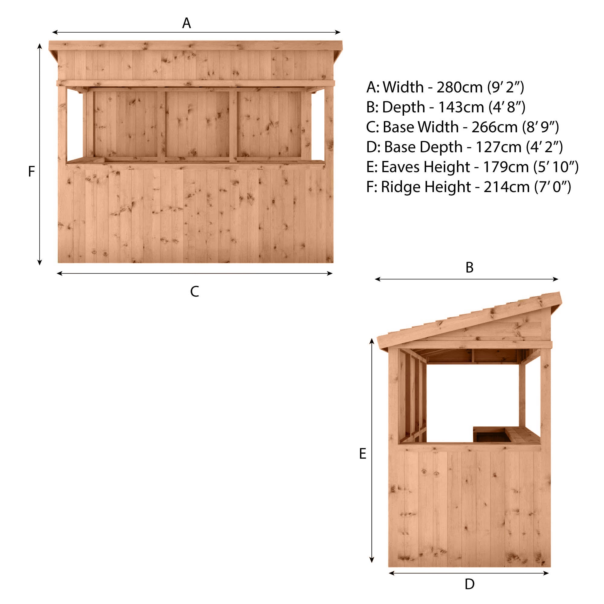 Mercia Pressure Treated Garden Bar (9x4) (SI-003-001-0093 - EAN 5029442008608)