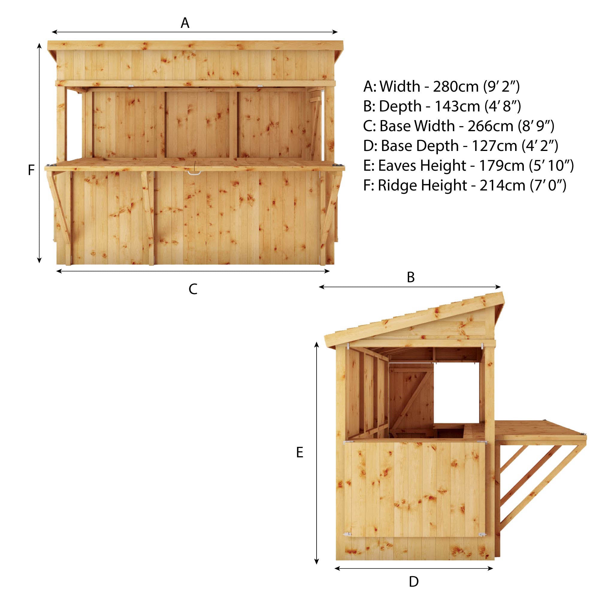 Mercia Pressure Treated Garden Bar + Shutter Pack (9x4) (SI-003-001-0095 - EAN 5029442008752)