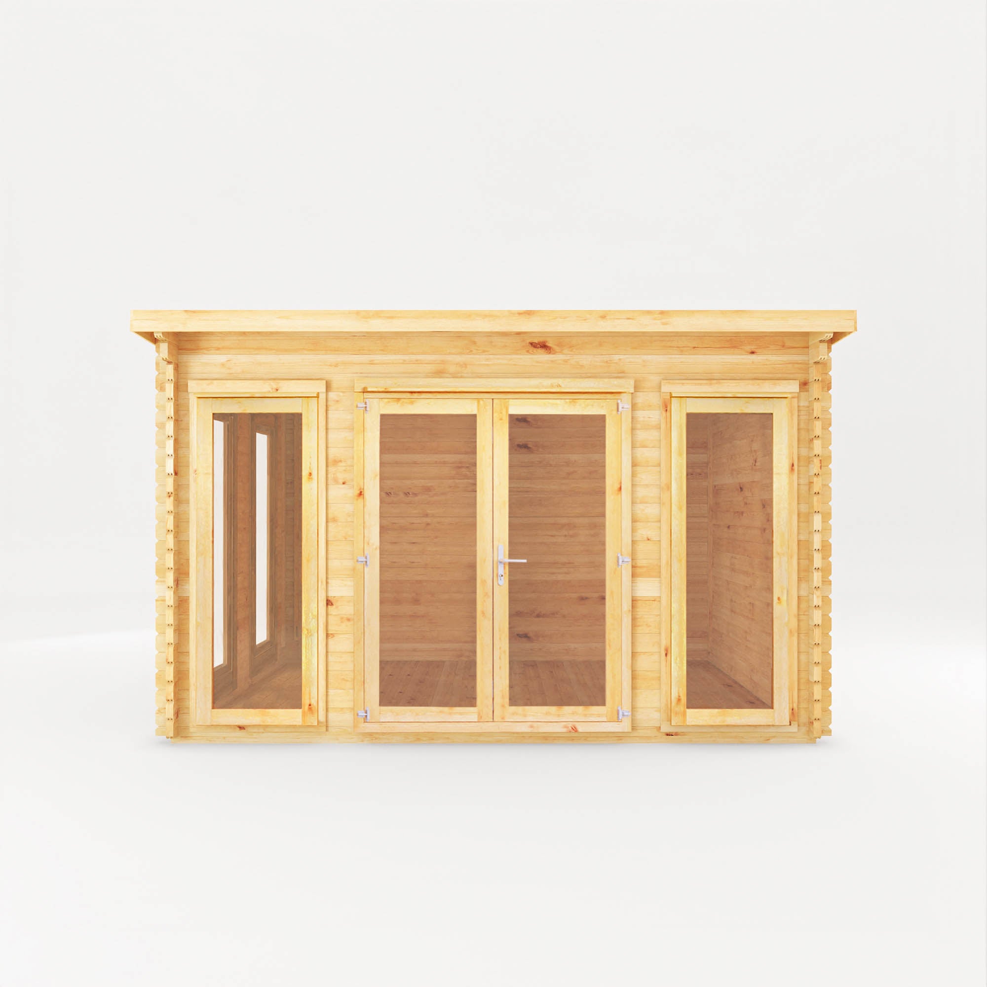 Mercia 28mm Studio Pent Log Cabin (13x10) (4m x 3m) (SI-006-002-0067 EAN 5029442014685)