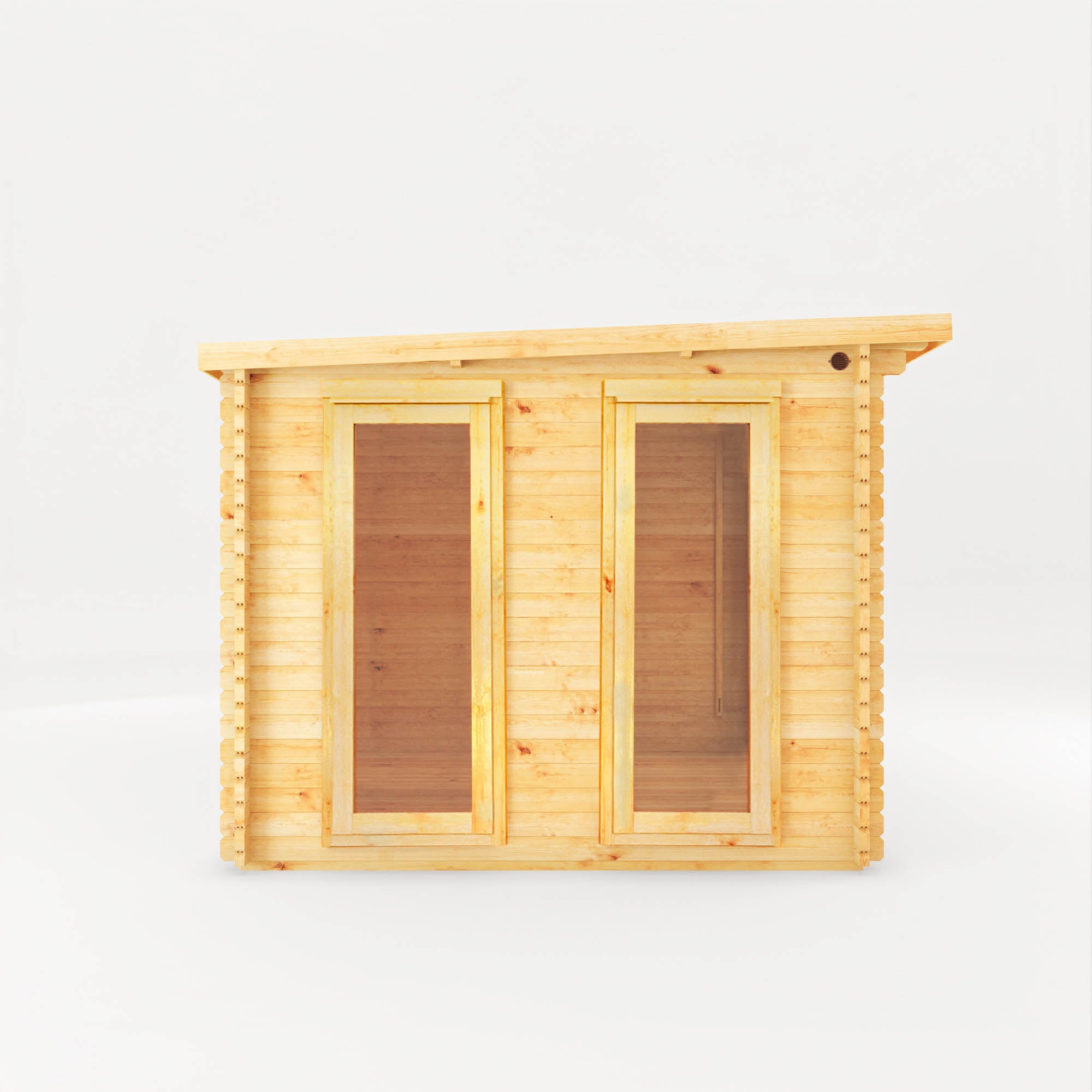 Mercia 34mm Studio Pent Log Cabin (10x10) (3m x 3m) (SI-006-003-0086 EAN 5029442014661)