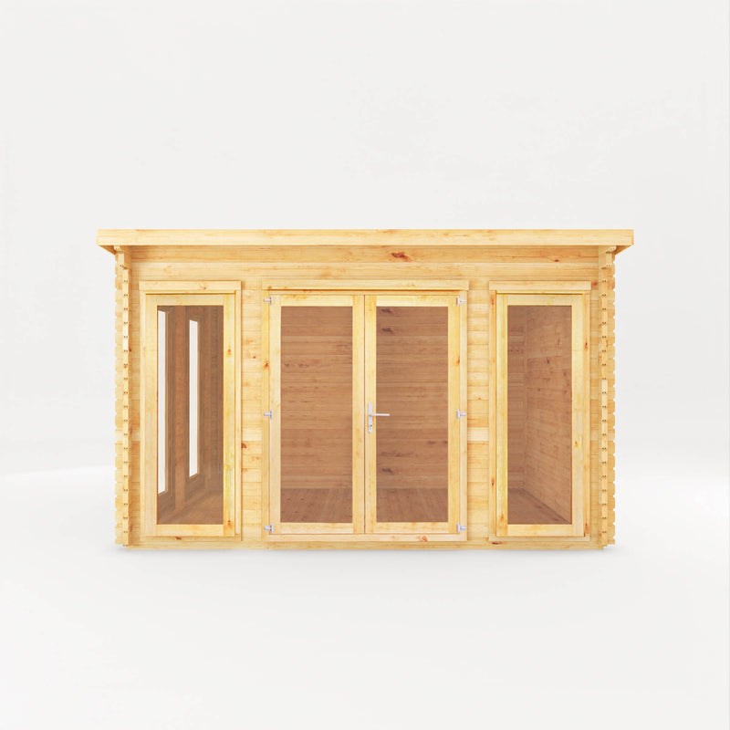 Mercia 34mm Studio Pent Log Cabin (13x10) (4m x 3m) (SI-006-003-0087 EAN 5029442014692)