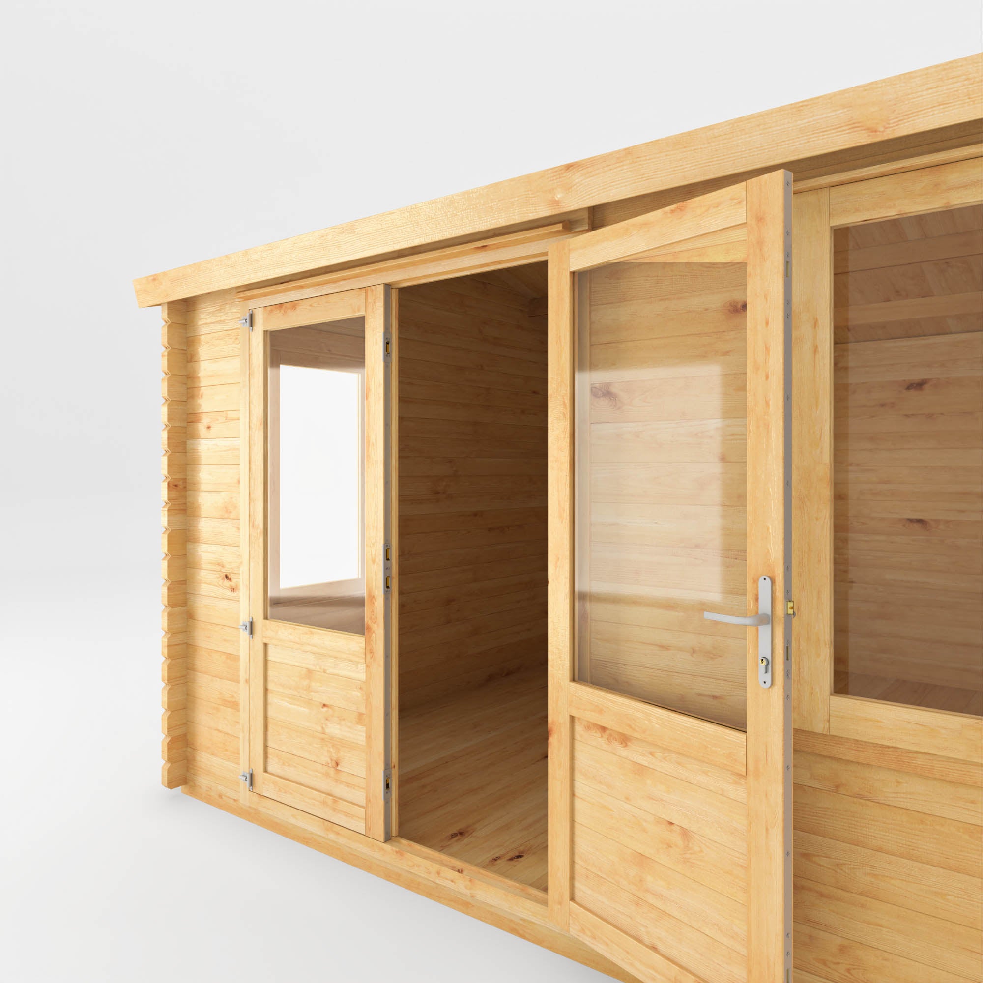 Mercia 34mm Home Office Elite With Side Shed (17x13) (5.1m x 4m) (SI-006-003-0105 EAN 5029442019536)