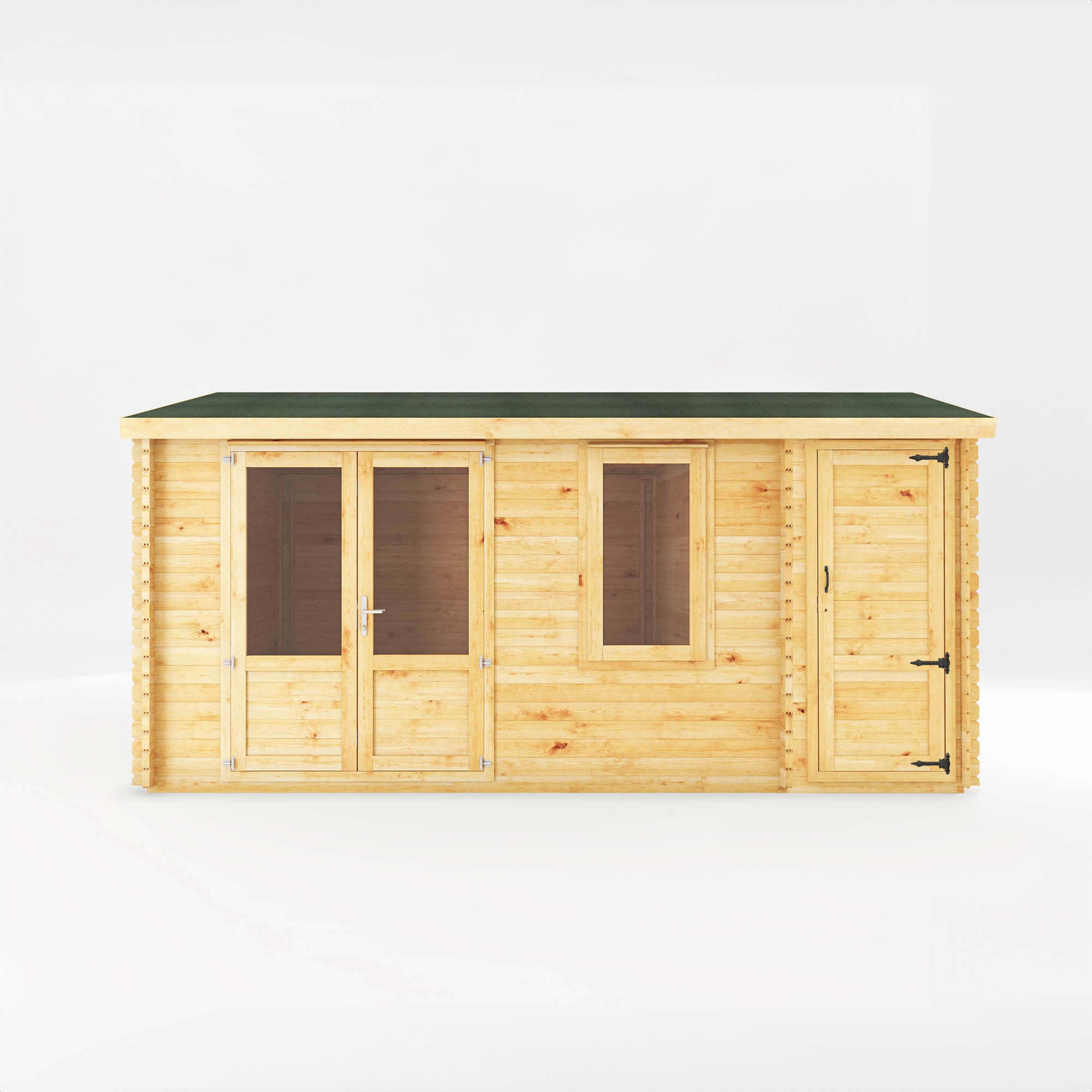 Mercia 34mm Home Office Elite With Side Shed (17x13) (5.1m x 4m) (SI-006-003-0105 EAN 5029442019536)