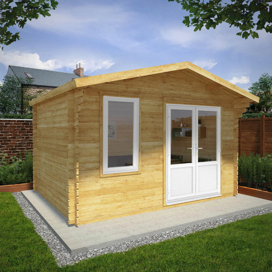 Mercia 44mm Retreat Log Cabin (13x10) (4m x 3m) (SI-006-041-0019 EAN 5029442019079)