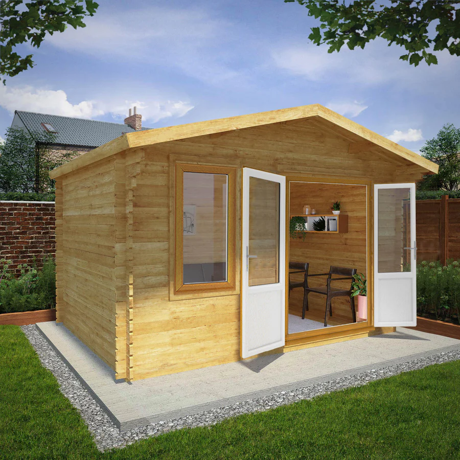 Mercia 44mm Retreat Log Cabin (13x10) (4m x 3m) (SI-006-042-0019 EAN 5029442019086)