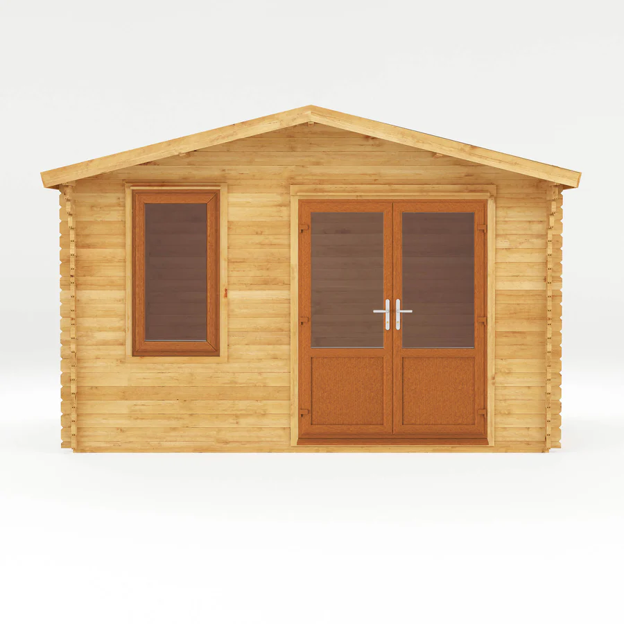 Mercia 44mm Retreat Log Cabin (13x10) (4m x 3m) (SI-006-042-0019 EAN 5029442019086)