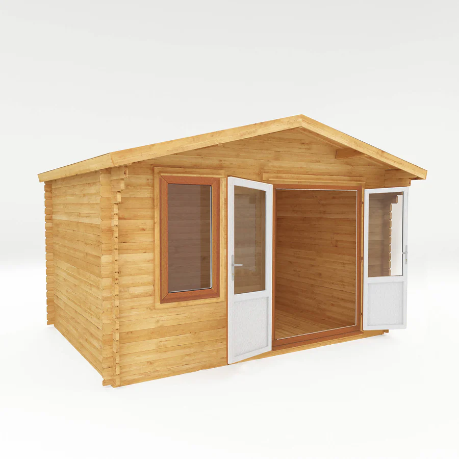 Mercia 44mm Retreat Log Cabin (13x10) (4m x 3m) (SI-006-042-0019 EAN 5029442019086)