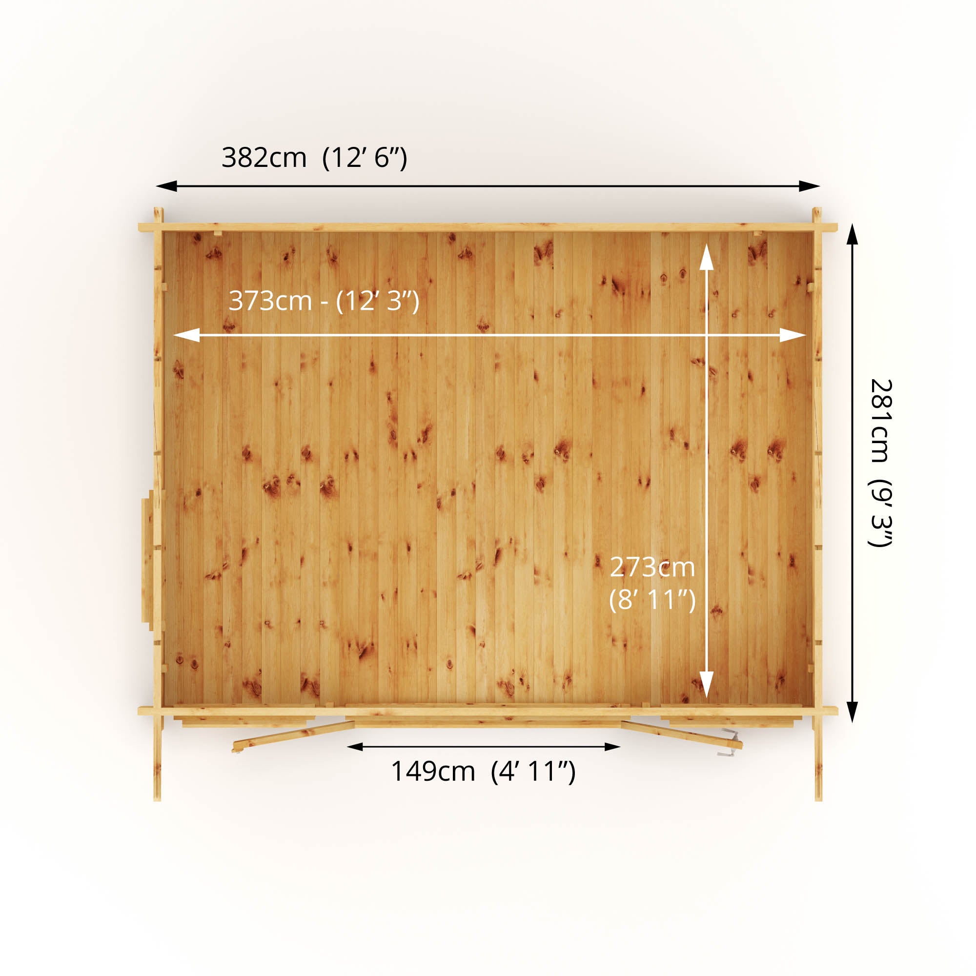 Mercia Curved Log Cabin 44mm (4x3) (SI-006-004-0090 - EAN 5029442013916)