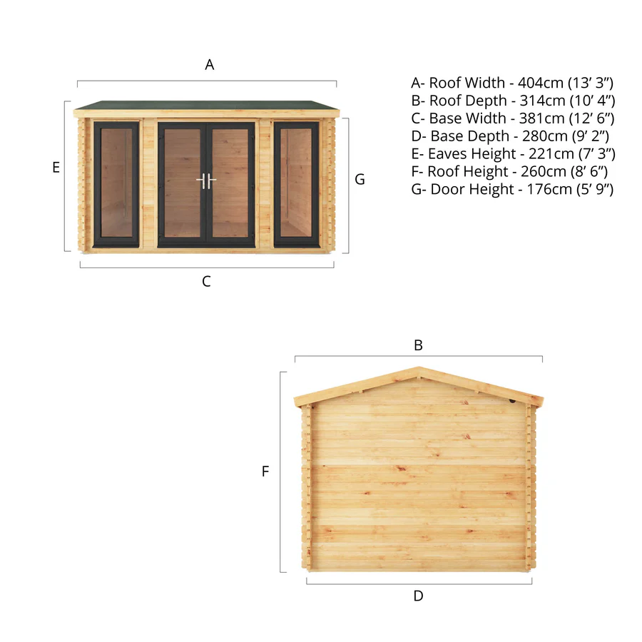 Mercia 44mm Home Office Studio (13x10) (4m x 3m) (SI-006-040-0010 EAN 5029442019604)