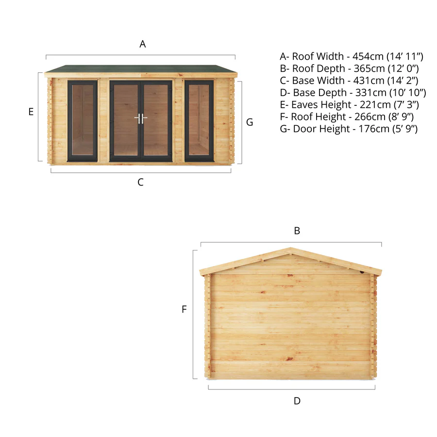 Mercia 44mm Home Office Studio (15x11) (4.5m x 3.5m) (SI-006-040-0012 EAN 5029442019635)