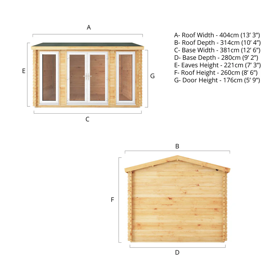 Mercia 44mm Home Office Studio (13x10) (4m x 3m) (SI-006-041-0010 EAN 5029442019581)