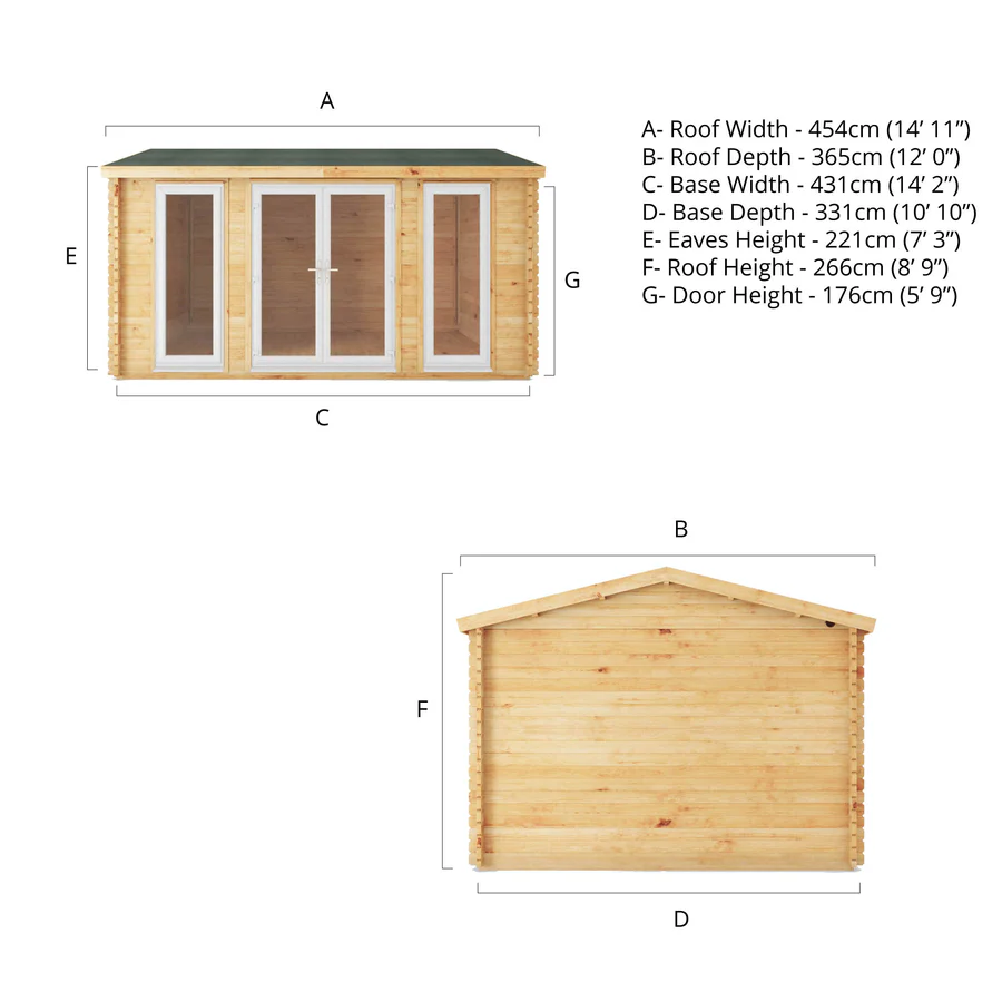 Mercia 44mm Home Office Studio (15x11) (4.5m x 3.5m) (SI-006-041-0012 EAN 5029442019611)