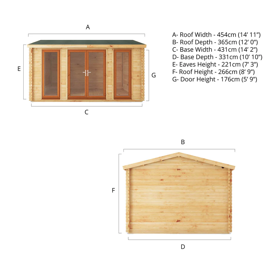 Mercia 44mm Home Office Studio (15x11) (4.5m x 3.5m) (SI-006-042-0012 EAN 5029442019628)