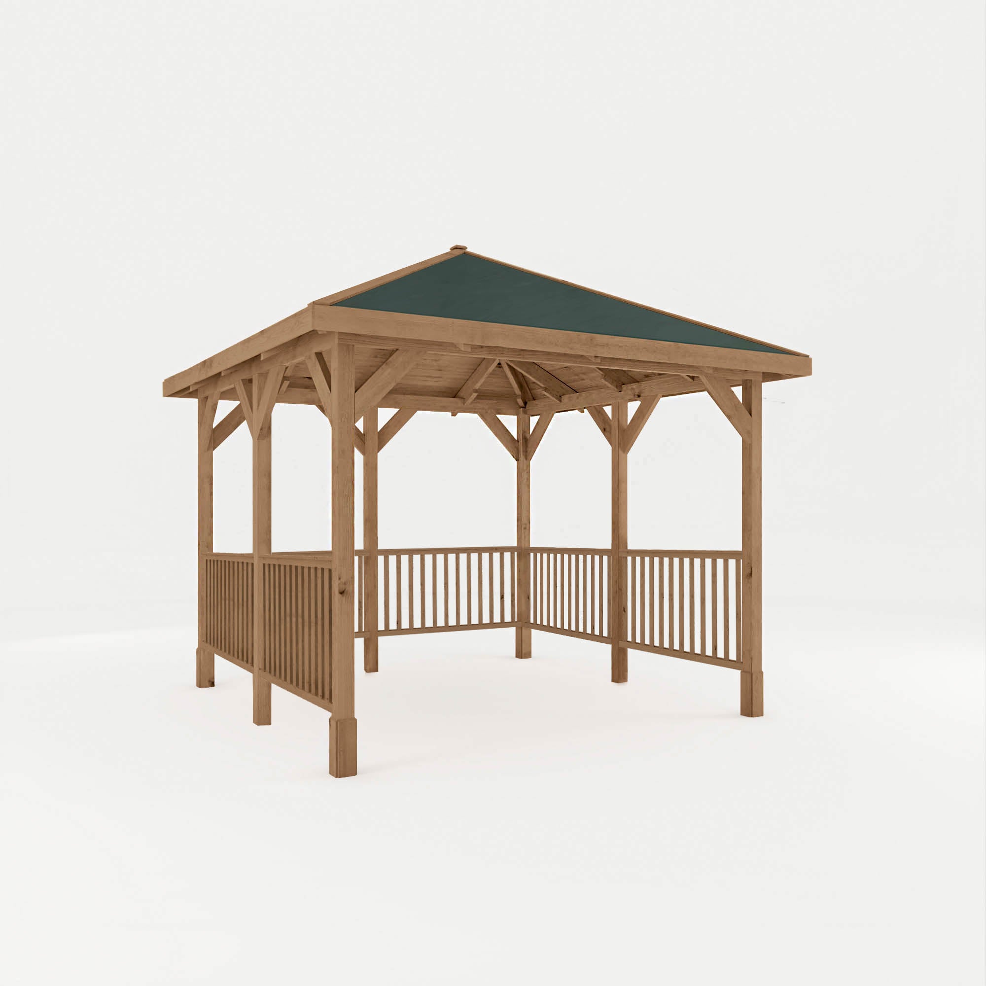 Mercia Sutton Gazebo with Framed Rails (3m x 3m) (SI-012-002-0010 - EAN 5029442020013)