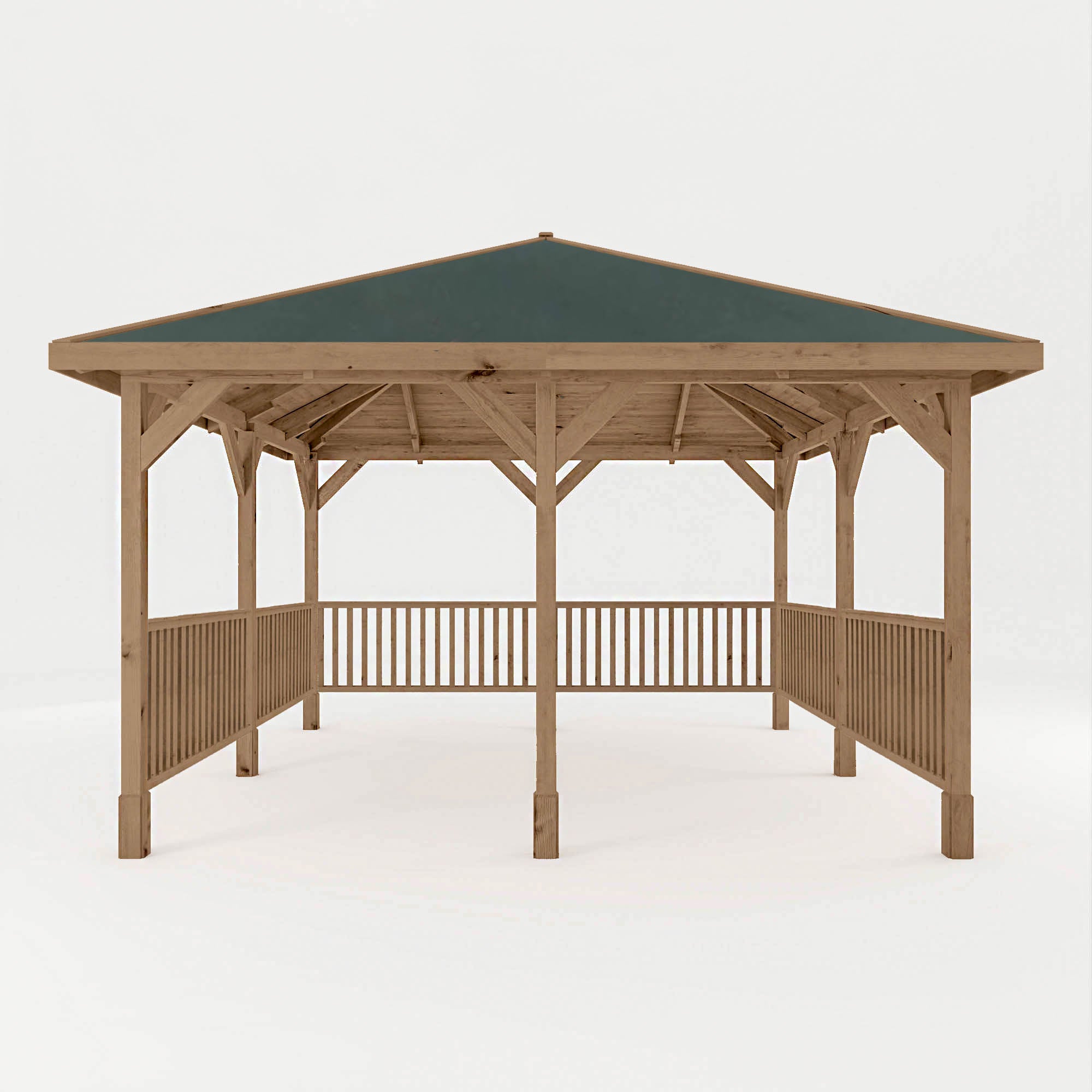 Mercia Sutton Gazebo with Framed Rails (4m x 4m) (SI-012-002-0016 - EAN 5029442020075)