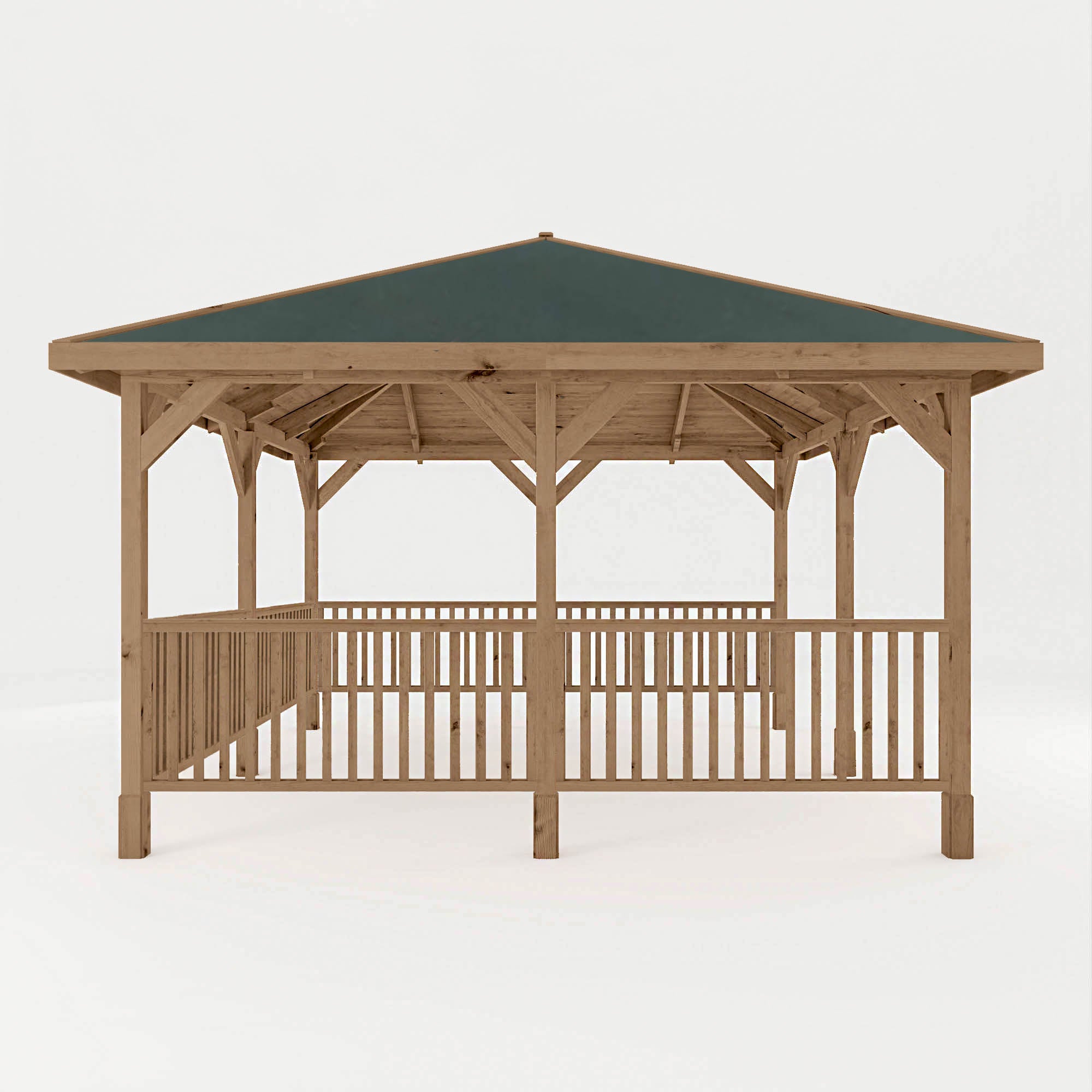 Mercia Sutton Gazebo with Framed Rails (4m x 4m) (SI-012-002-0016 - EAN 5029442020075)