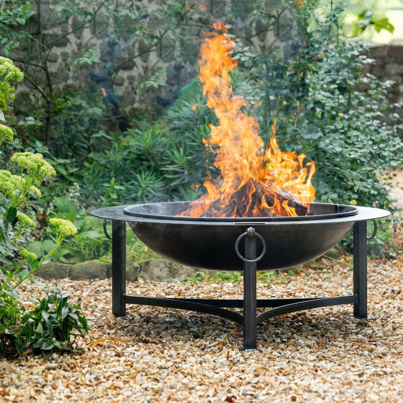 Firepits UK Saturn with Swing Arm BBQ Rack Fire Pit Collection