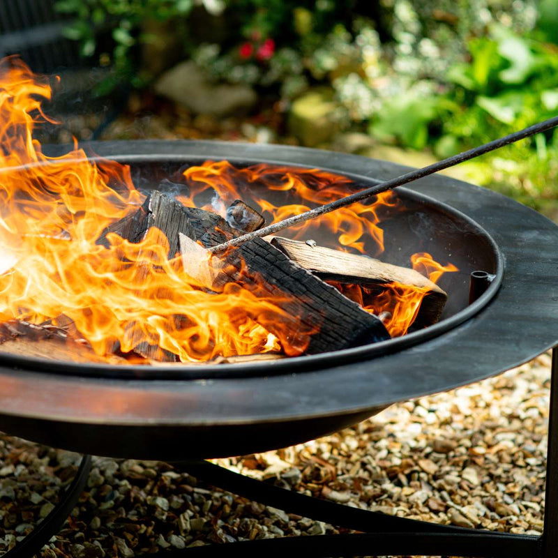 Firepits UK Saturn with Swing Arm BBQ Rack Fire Pit Collection