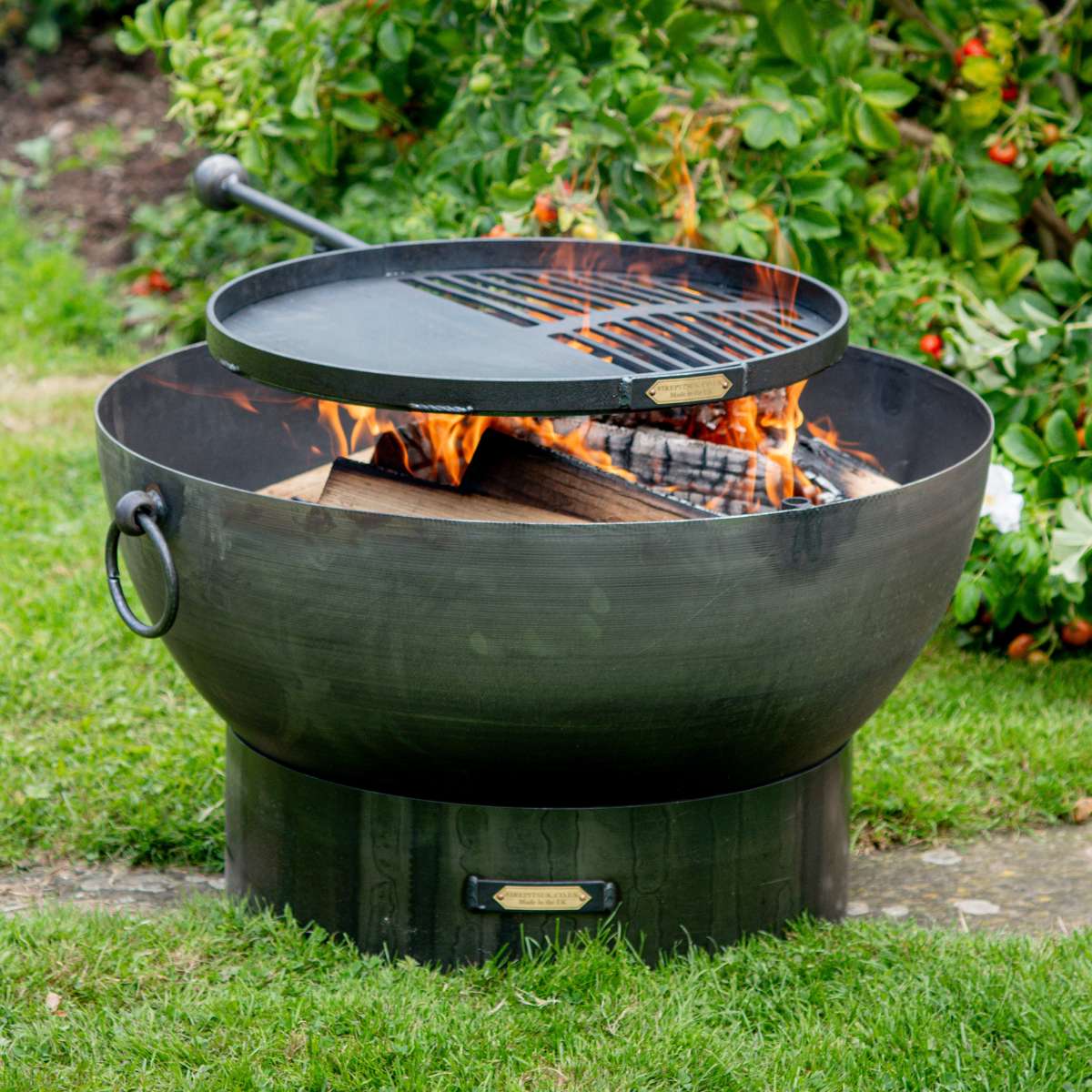 Firepits UK Solex with Swing Arm BBQ Rack Fire Pit Collection