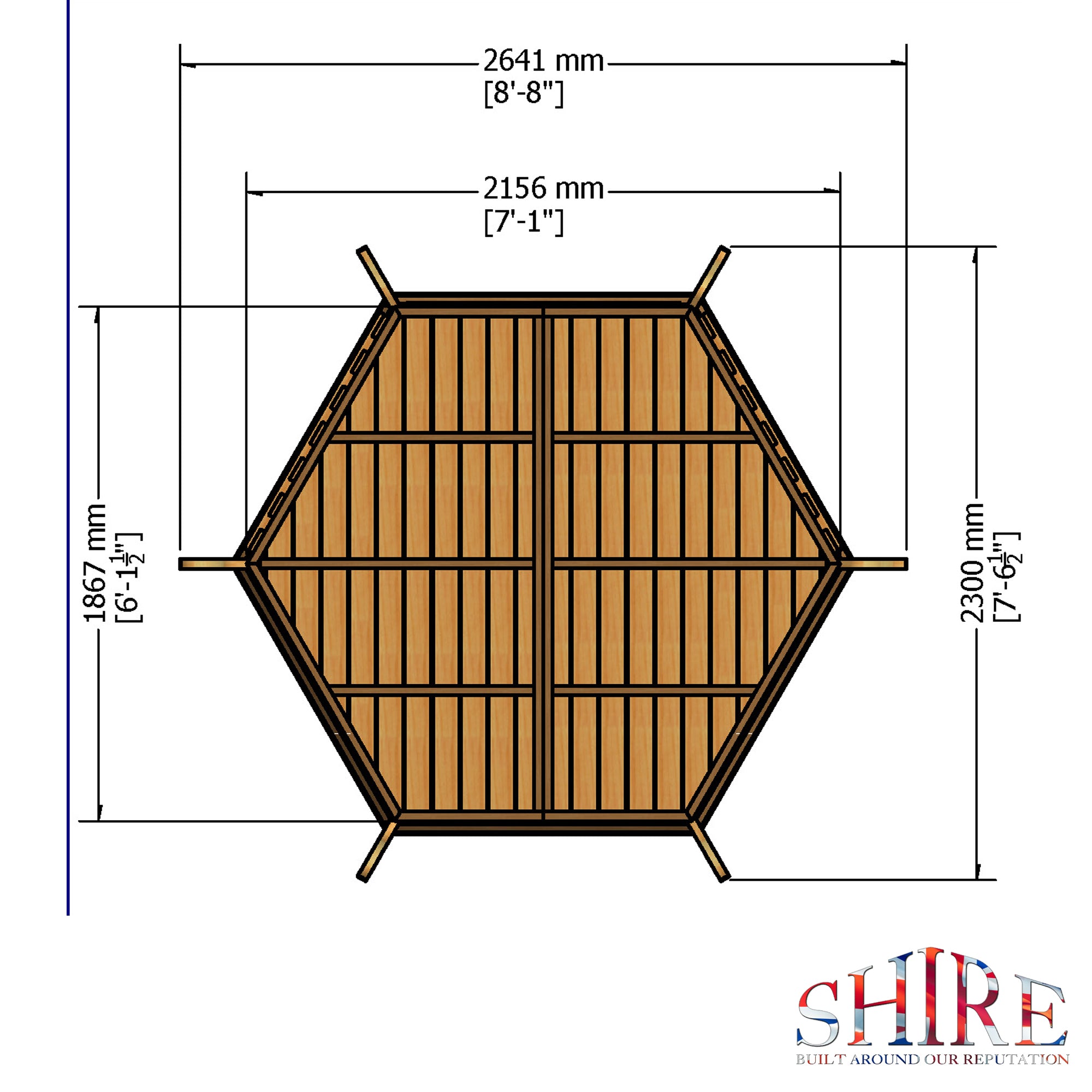 Shire Pressure Treated Arbour ARBO0706PSL-1AA 5060437982206 - Outside Store