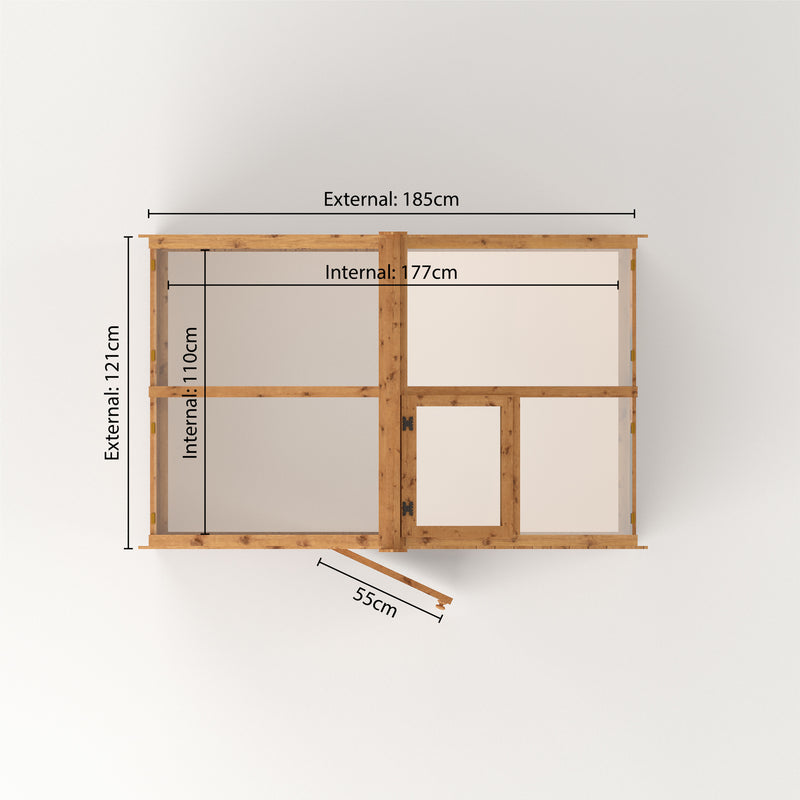 Mercia Traditional Wooden Greenhouse (6x4) (SI-004-003-0001 - EAN 5029442087849)