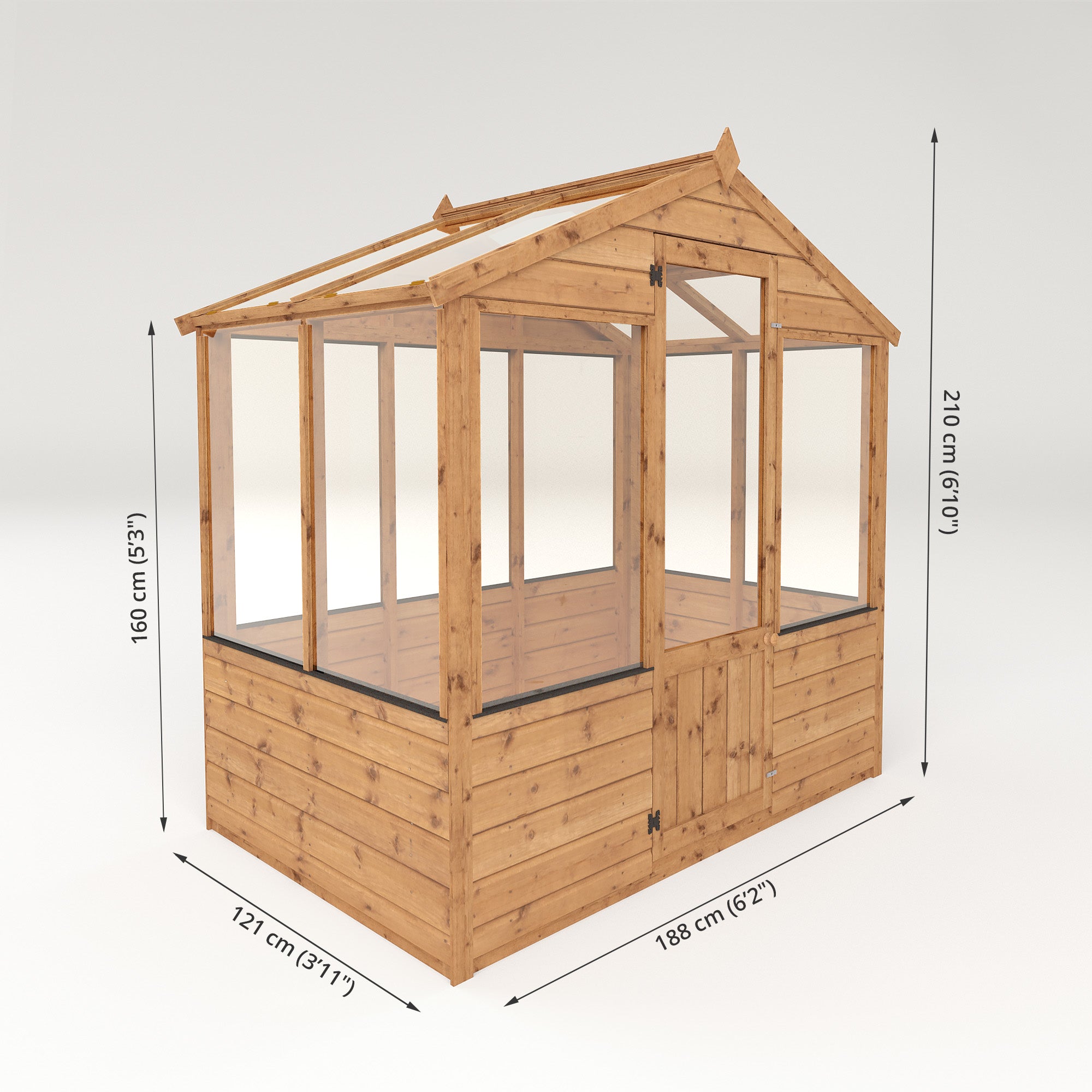 Mercia Traditional Wooden Greenhouse (6x4) (SI-004-003-0001 - EAN 5029442087849)