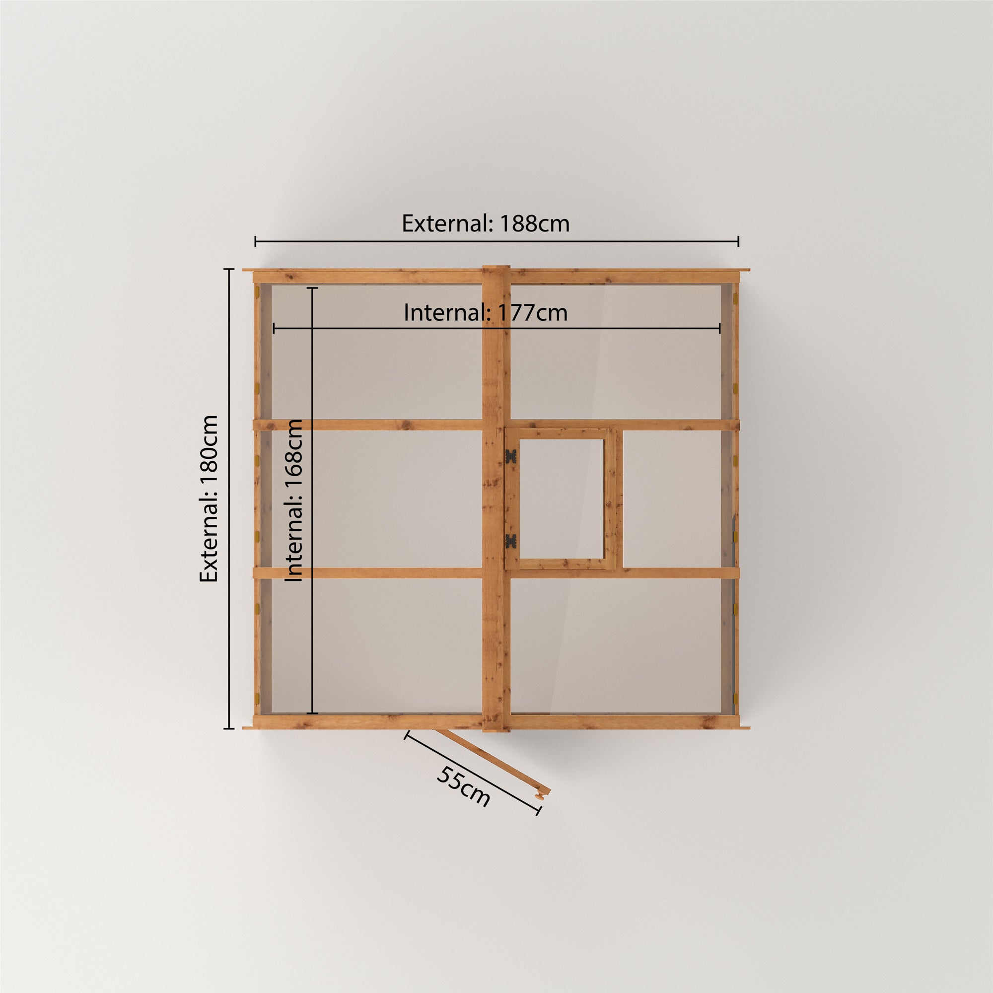 Mercia Traditional Wooden Greenhouse (6x6) (SI-004-003-0002 - EAN 5029442087856)