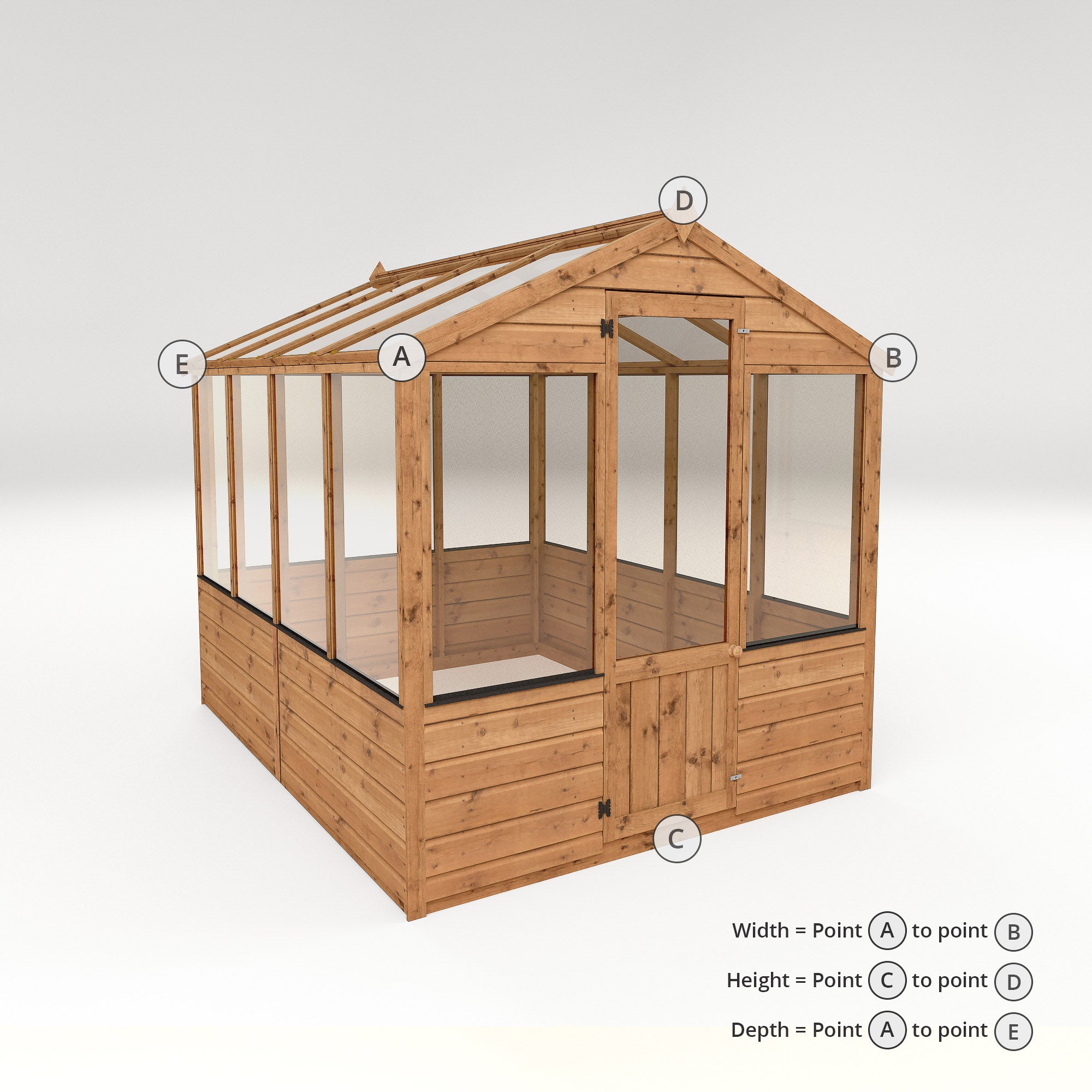 Mercia Evesham Wooden Greenhouse (8x6) (SI-004-003-0003 - EAN 5029442087863)