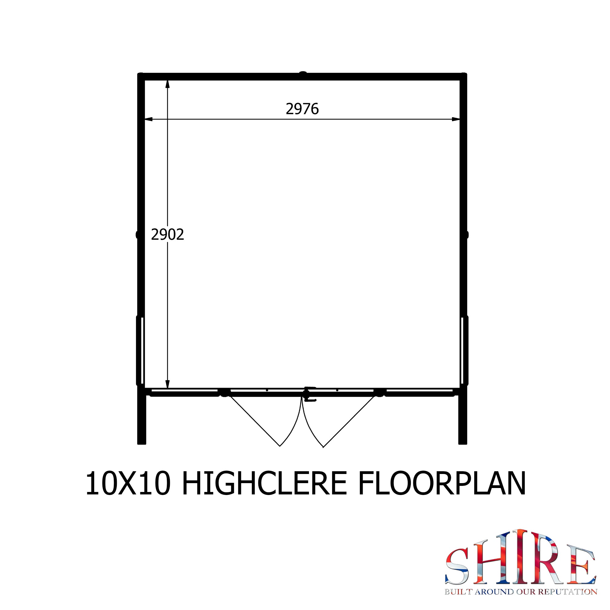 Shire Highclere Summerhouse (10x10) HIGH1010DSL-1AA 5060437984378