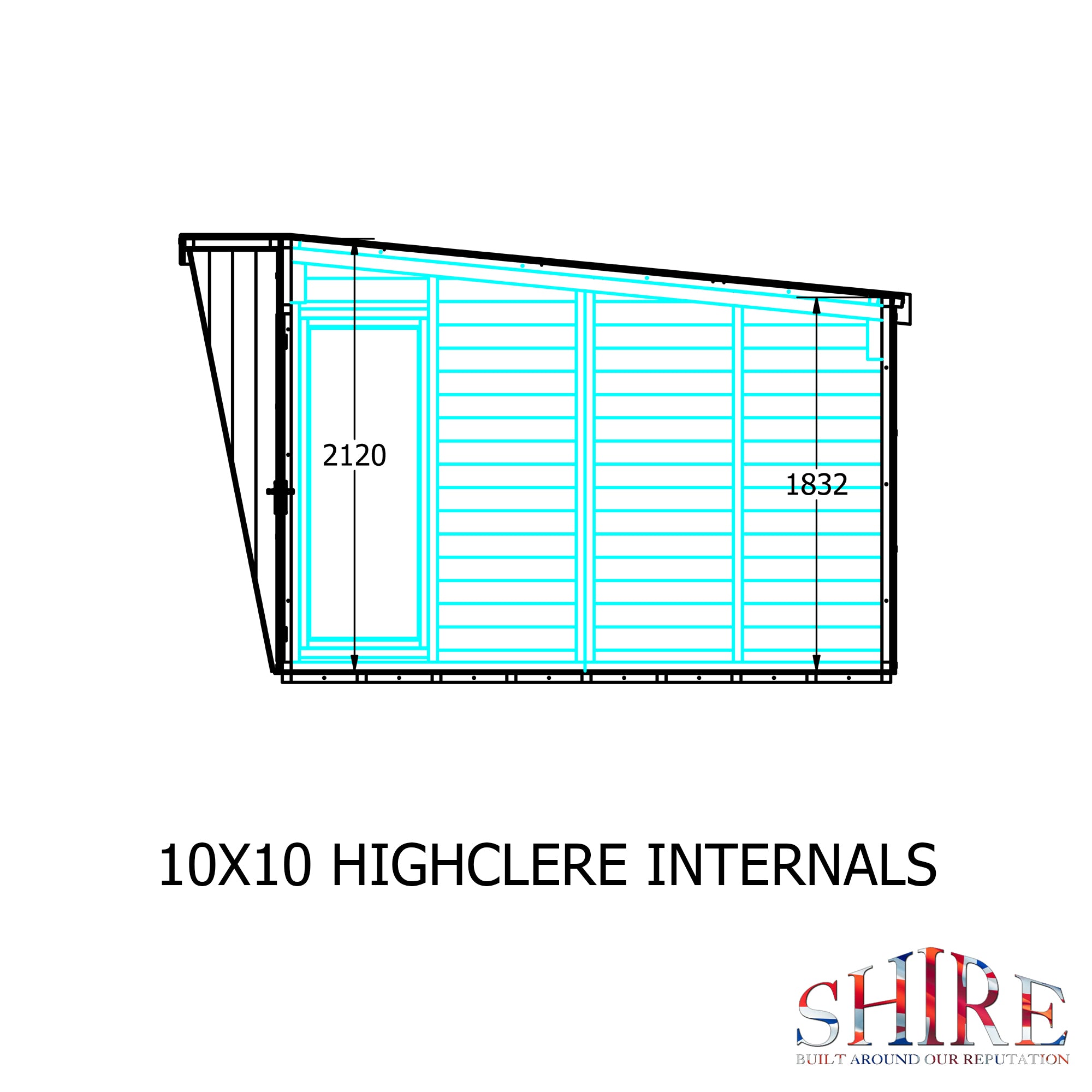 Shire Highclere Summerhouse (10x10) HIGH1010DSL-1AA 5060437984378