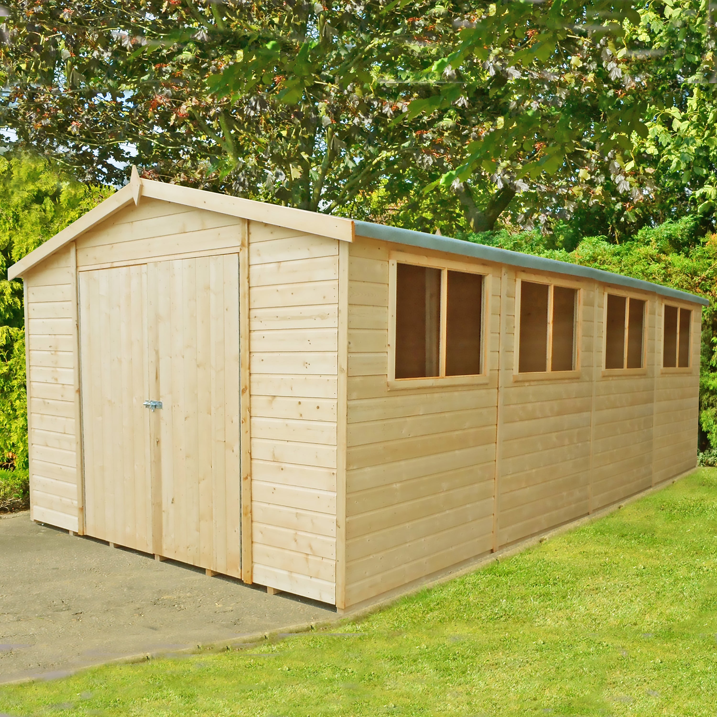 Shire Workspace Premium Shed Range Double Door (10x20) WKSP1020DSL-1AA 5060437987188 - Outside Store