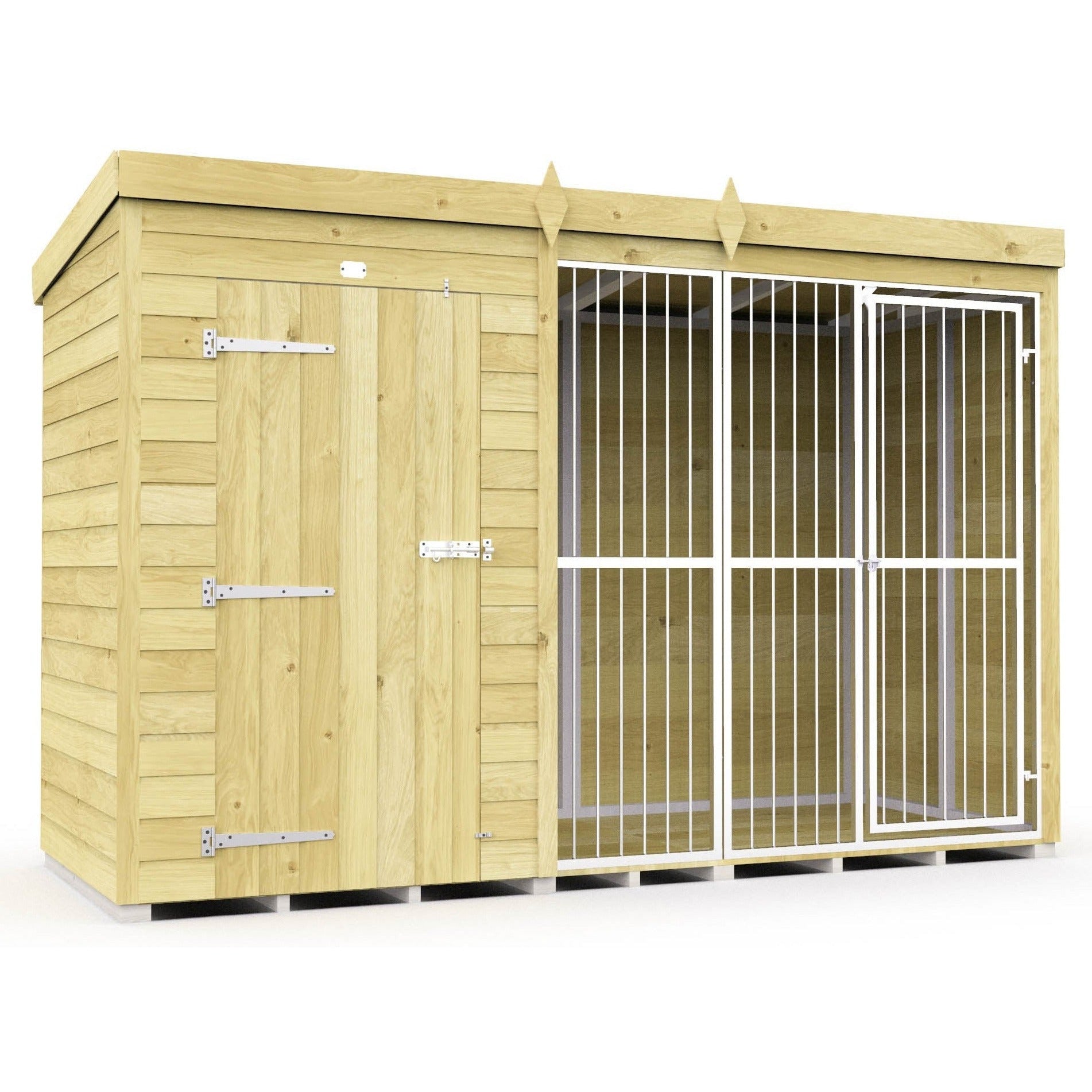 Total Sheds (10x4) Dog Kennel And Run (Full Height With Bars)