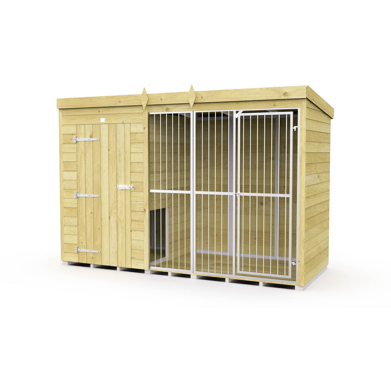 Total Sheds (10x4) Dog Kennel And Run (Full Height With Bars)