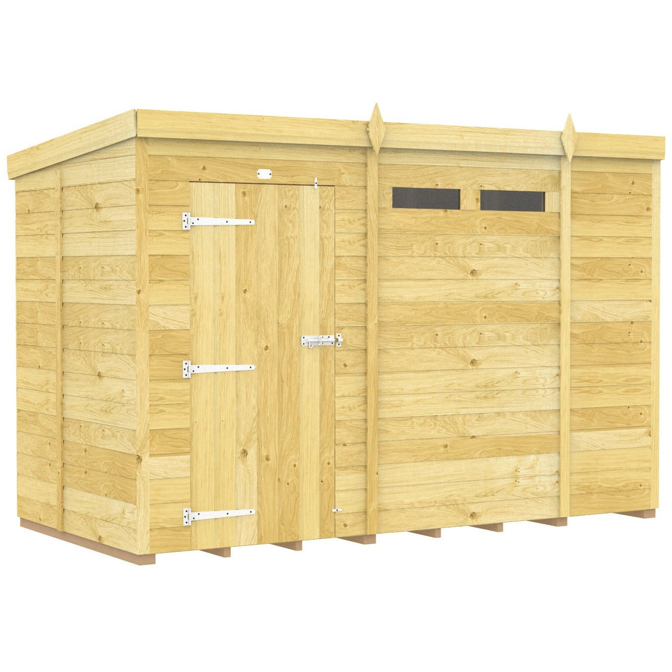 Total Sheds (10x5) Pressure Treated Pent Security Shed