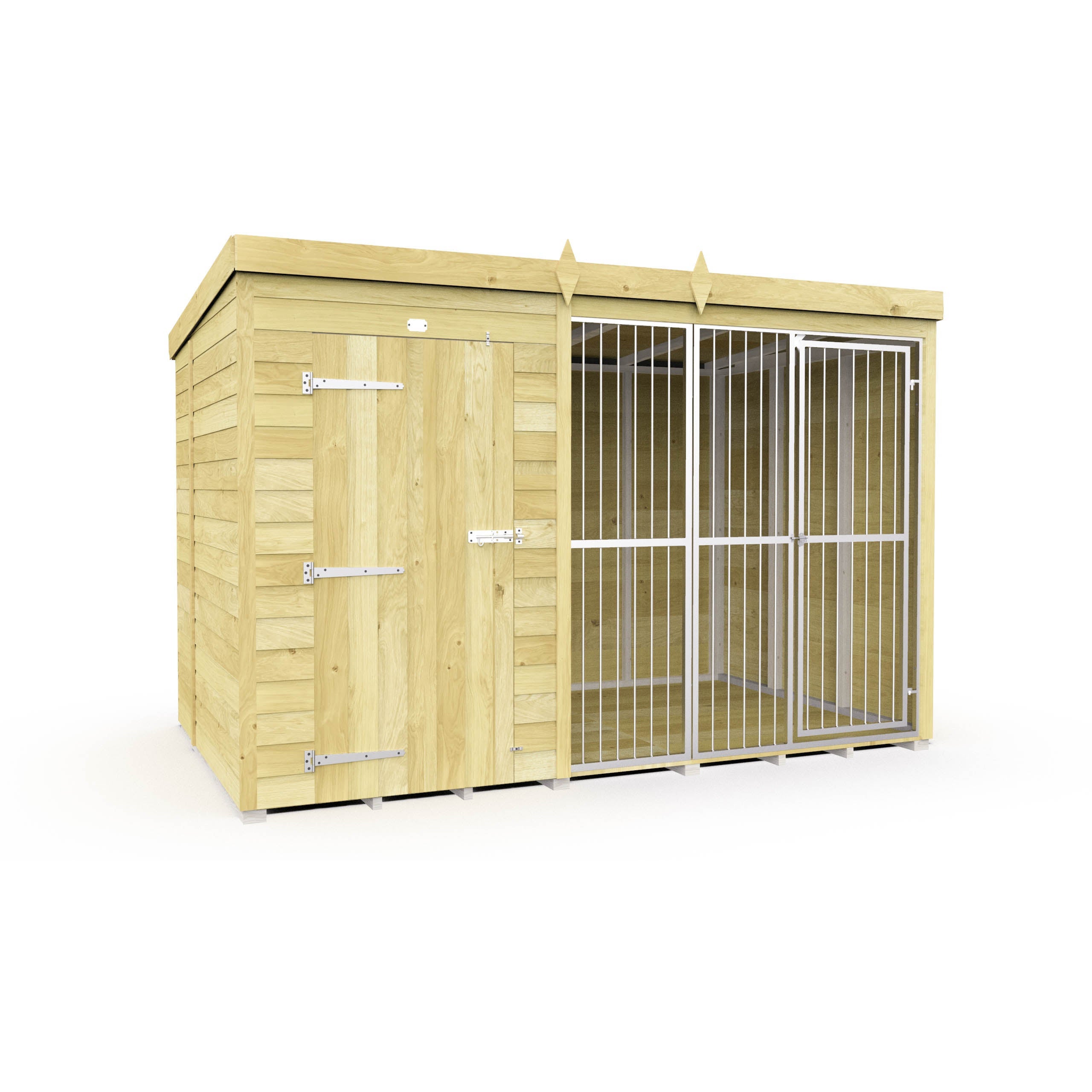 Total Sheds (10x6) Dog Kennel And Run (Full Height With Bars)