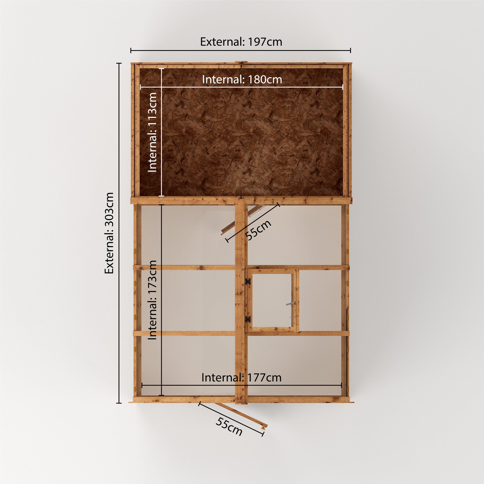 Mercia Traditional Wooden Apex Greenhouse Combi Shed (10x6) (SI-004-001-0025 - EAN 5029442091204)