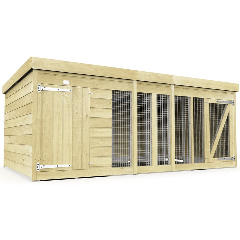 Total Sheds (10x6) Pressure Treated Dog Kennel and Run