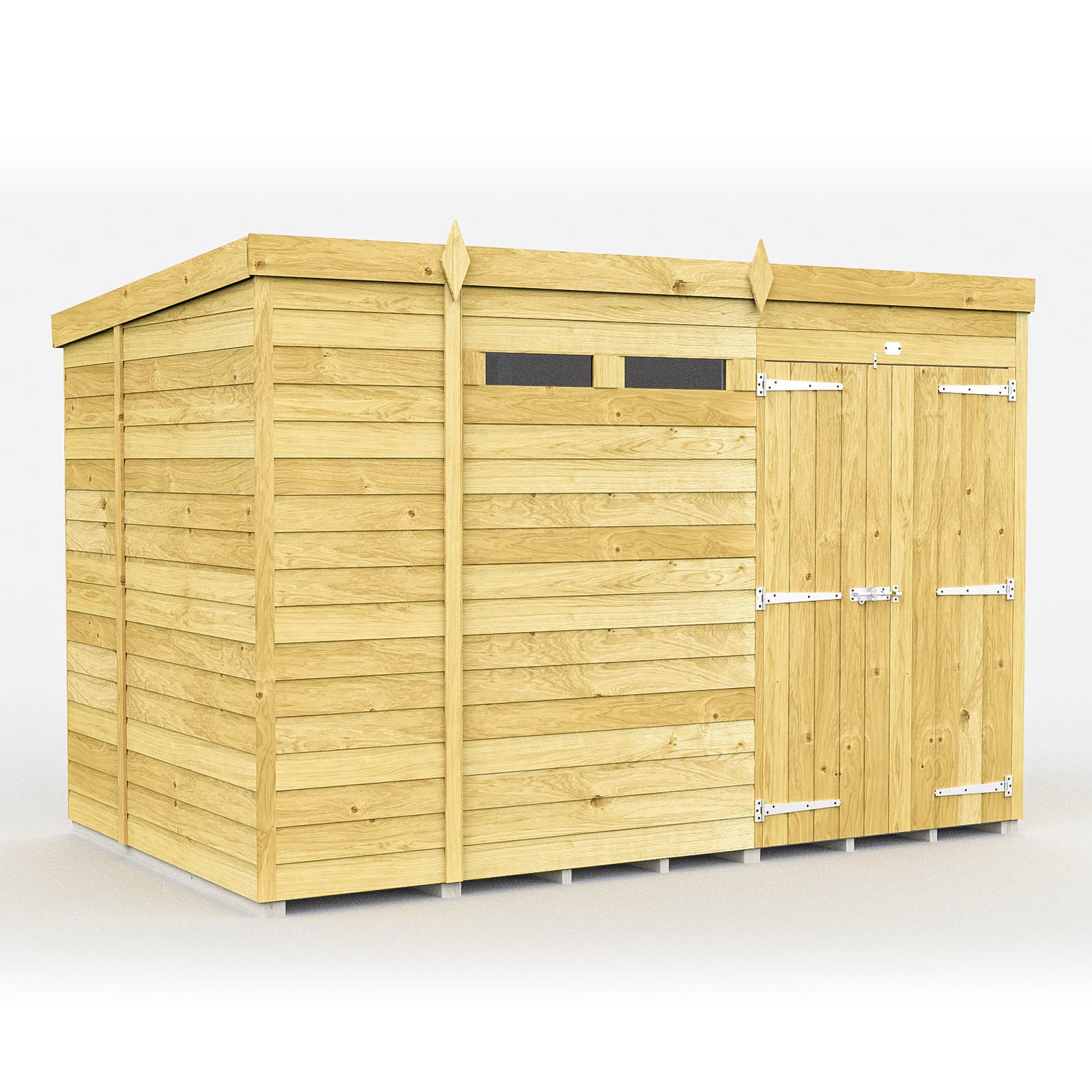 Total Sheds (10x6) Pressure Treated Pent Security Shed