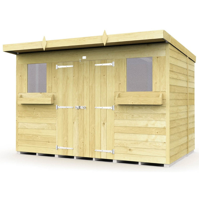 Total Sheds (10x6) Pressure Treated Pent Summer Shed