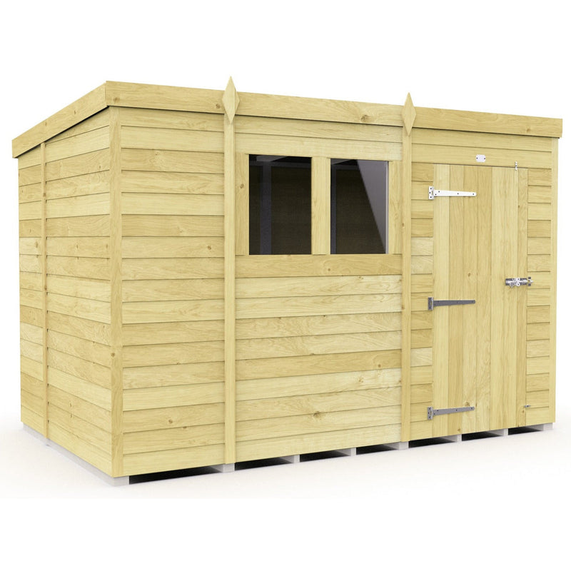 Total Sheds (10x7) Pressure Treated Pent Shed