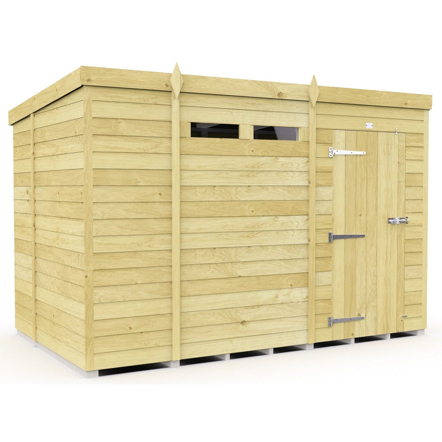 Total Sheds (10x7) Pressure Treated Pent Security Shed