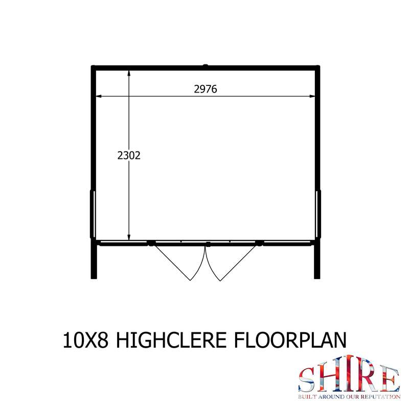 Shire Highclere Summerhouse (10x8) HIGH1008DSL-1AA 5060437984385