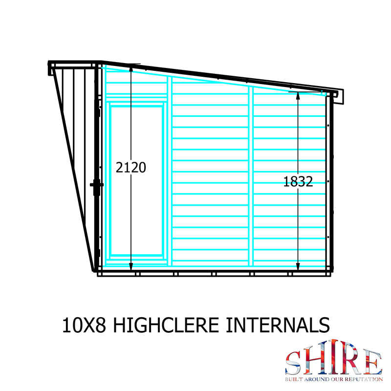 Shire Highclere Summerhouse (10x8) HIGH1008DSL-1AA 5060437984385