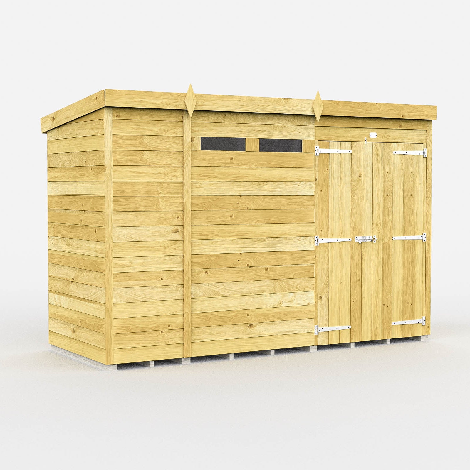 Total Sheds (11x4) Pressure Treated Pent Security Shed