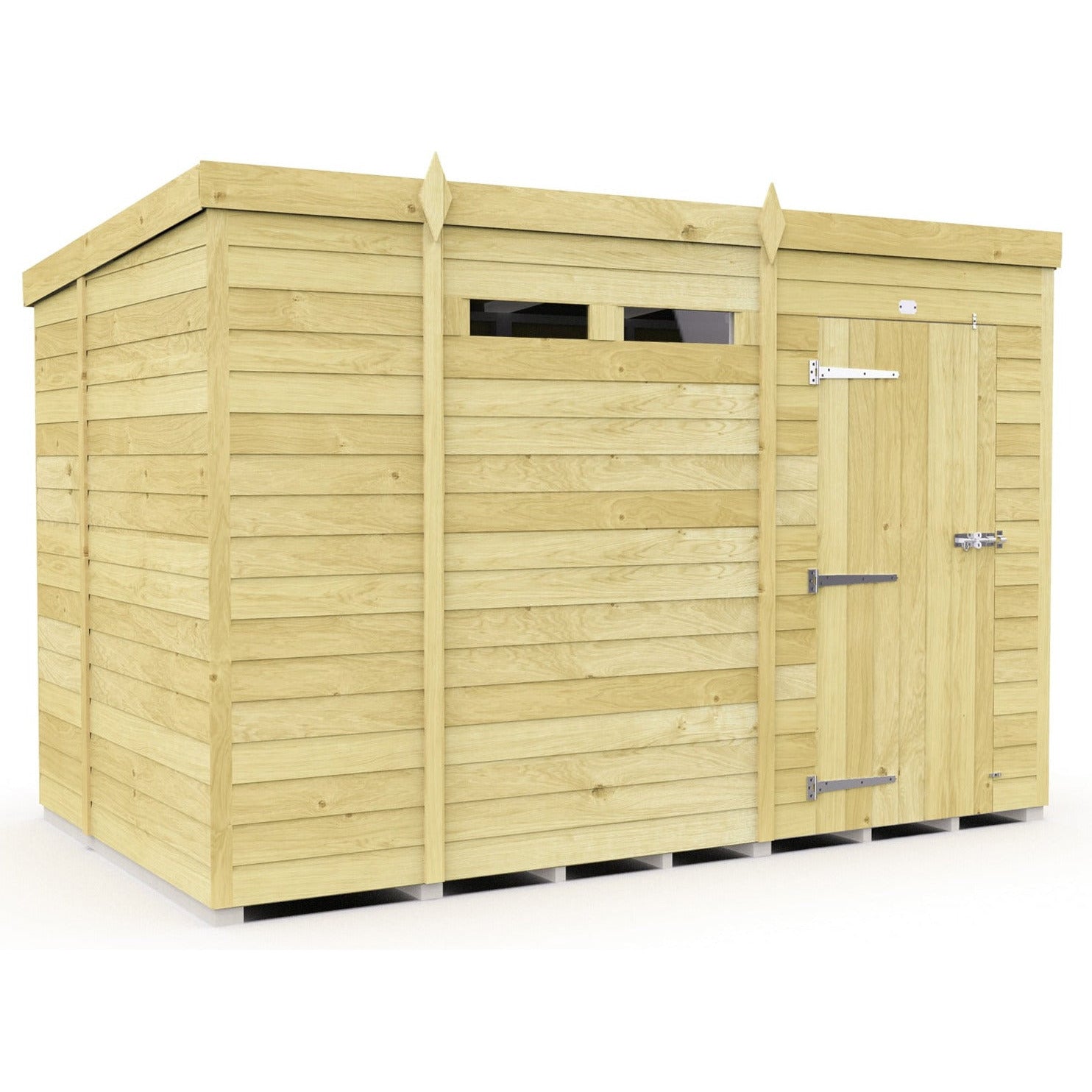 Total Sheds (11x7) Pressure Treated Pent Security Shed