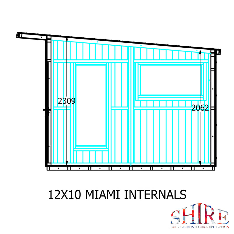 Shire Miami Summerhouse (12x10) MIAM1210DSL-1AA 5019804118915